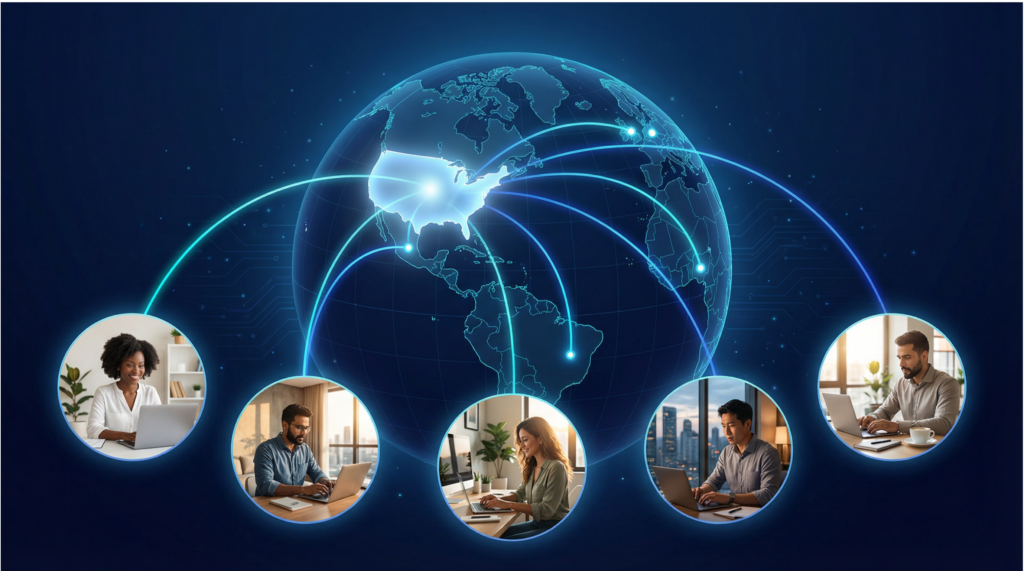 Foreigners remote work in US